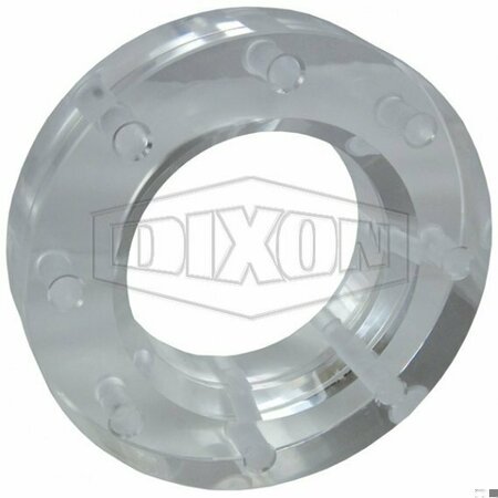 DIXON 1 Side Beveled Flanged Sight Flow Indicator, 1-3/4 in dia Sight, 3 in TTMA Connection, 150 psi Worki TT3ASG